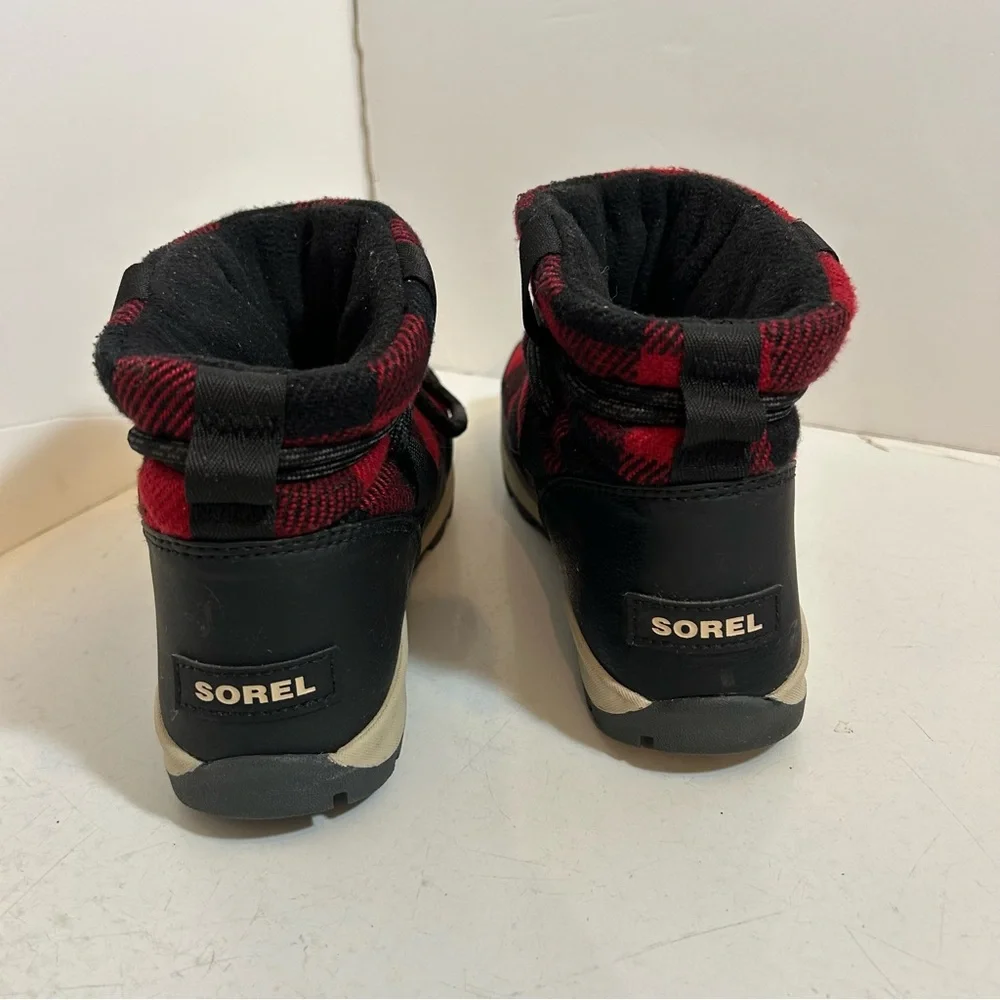 Sorel‎ women’s red & black plaid slip on winter booties waterproof boots size 7 - Picture 4 of 11